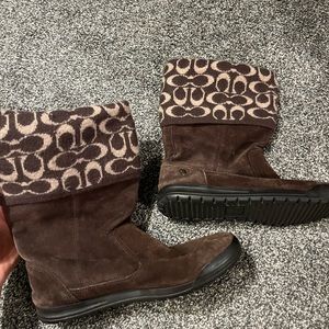 Brown Coach Leather Boots